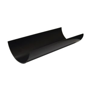 FloPlast 112mm Round Line Gutter 4m – Black