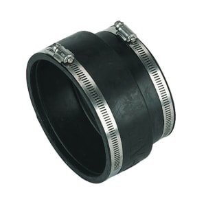 FloPlast 136mm PVCu Underground Flexible Adaptor – Black