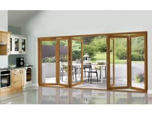 JCI Slimline Finished Oak Bi-Fold Door Set - 4190mm