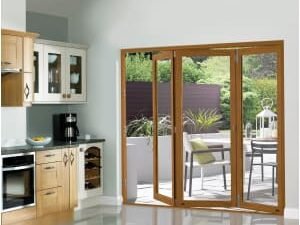 JCI Slimline Finished Oak Bi-Fold Door Set - 2090mm