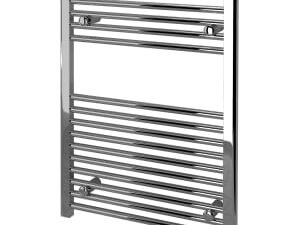Kudox Straight Towel Radiator - Chrome 600 x 750 mm