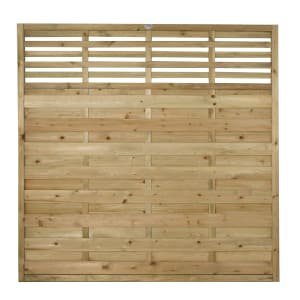 Forest Garden Pressure Treated Kyoto Fence Panel – 1800 x 1800mm – 6 x 6ft – Pack of 5