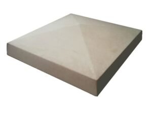 Marshalls Cast Smooth Pillar Cap Stone - Grey 380 x 380 x 50mm
