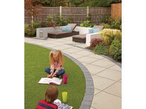 Marshalls Saxon Textured Natural Paving Slab 300 x 300 x 35 mm - 5.4m2 pack
