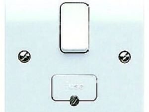 MK 13 Amp Fused Switched Connection Flex Unit - White