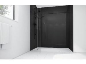 Mermaid Black Acrylic Single Shower Panel - 2400 x 900mm