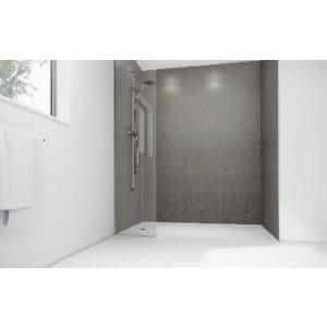 Mermaid Nickel Gloss Laminate Single Shower Panel – 2400 x 1200mm