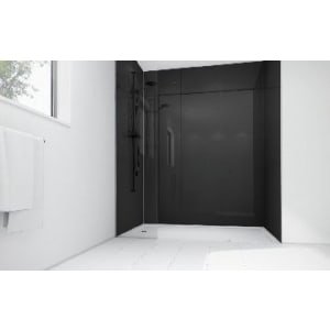 Mermaid Black Acrylic 2 Sided Shower Panel Kit – 900 x 900mm