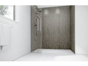 Mermaid Milanese Stone Laminate 3 Sided Shower Panel Kit - 900 x 900mm