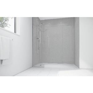 Mermaid White Diamond Acrylic 3 Sided Shower Panel Kit – 1200 x 900mm