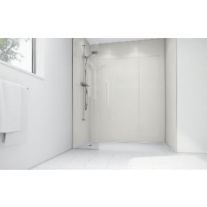 Mermaid White Gloss Laminate 3 Sided Shower Panel Kit – 1200 x 900mm