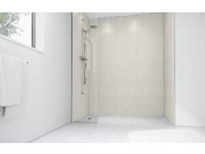 Mermaid Pearl Gloss Laminate 3 Sided Shower Panel Kit - 1200 x 900mm
