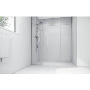 Mermaid White Acrylic 2 Sided Shower Panel Kit – 1700 x 900mm