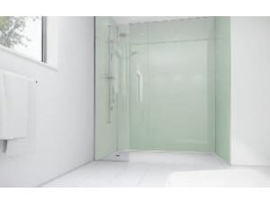 Mermaid Mint Acrylic 3 Sided Shower Panel Kit - 1700 x 900mm