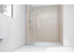 Mermaid Latte Acrylic Single Shower Panel - 2400 x 900mm