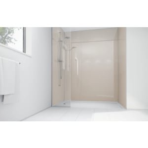 Mermaid Latte Acrylic 3 Sided Shower Panel Kit – 1700 x 900mm