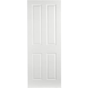 Wickes Chester White Grained Moulded Fully Finished 4 Panel Internal Door – 1981 x 610mm