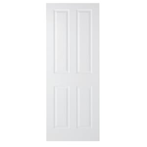 Wickes Chester White Grained Moulded Fully Finished 4 Panel Internal Door – 1981 x 838mm