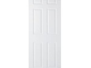 Wickes Lincoln White Grained Moulded Fully Finished 6 Panel Internal Door - 1981 x 610mm