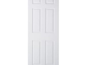 Wickes Durable White Traditional Lincoln Grained Moulded 6 Panel Internal Door - 1981x762mm