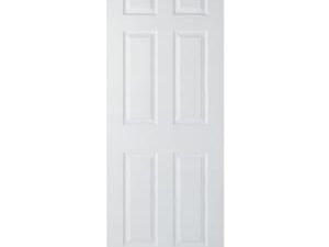 Wickes Lincoln White Grained Moulded Fully Finished 6 Panel Internal Door - 1981 x 762mm