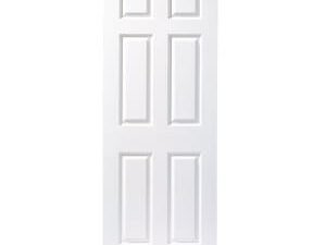 Wickes Lincoln White Grained Moulded Fully Finished 6 Panel Internal Door - 1981 x 686mm