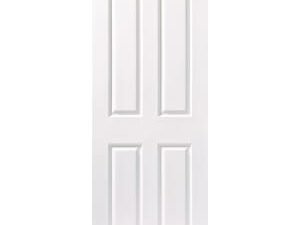 Wickes Chester White Grained Moulded Fully Finished 4 Panel Internal Door - 1981 x 686mm