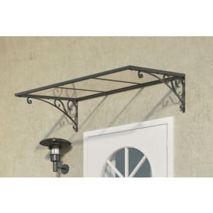 Palram Venus Grey Polycarbonate Door Canopy – 880 x 1335mm