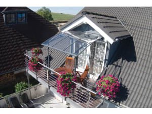 Palram Vega Grey Polycarbonate Door Canopy - 2025 x 2005mm