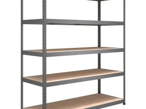 Rb Boss 5 Tier Wood Shelving Kit Galvanised - 1800 x 1600 x 600mm 250kg Udl