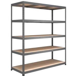 Rb Boss 5 Tier Wood Shelving Kit Galvanised – 1800 x 1600 x 600mm 250kg Udl