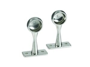 Wickes Interior End Rail Bracket - 19mm Brushed Nickel Pack of 2