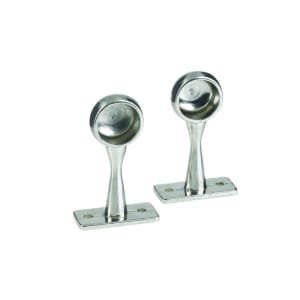 Wickes Interior End Rail Bracket – 19mm Brushed Nickel Pack of 2
