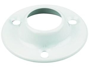 Wickes Interior Wardrobe Rail Deluxe Socket - 19mm White Pack of 2