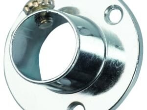Wickes Interior Wardrobe Rail Retaining Socket - 19mm Chrome Pack of 2