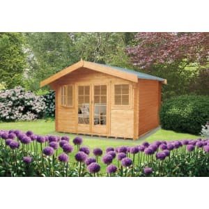 Shire Clipstone 12 x 12ft Double Door Log Cabin