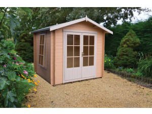 Shire Barnsdale 7 x 7ft Double Door Log Cabin with Assembly