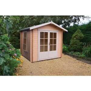 Shire Barnsdale 7 x 7ft Double Door Log Cabin with Assembly