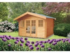 Shire Clipstone 12 x 12ft Double Door Log Cabin with Assembly