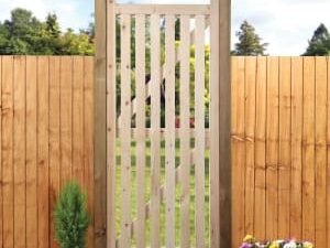Wickes Open Slatted Tall Timber Gate Kit - 990 x 1829 mm