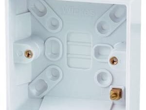 Wickes 1 Gang Pattress Box - White 25mm