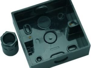 TTE Black 1 Gang Pattress Box & Adaptor - 32mm