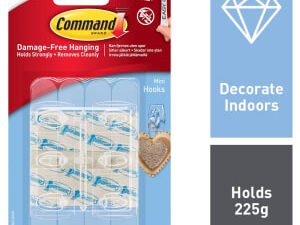 Command Clear Mini Hooks - Pack of 6