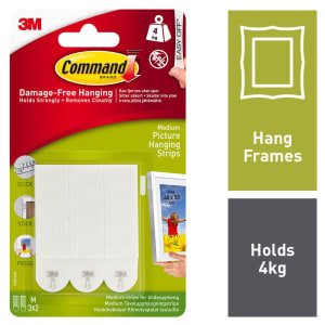 Command White Medium Picture Hanging Strips – Pack of 3