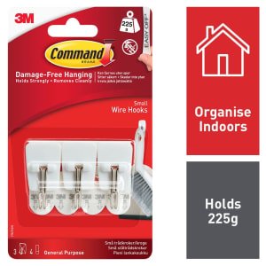 Command White Small Wire Hooks – Pack of 3