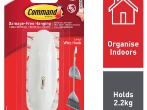 Command White Large Wire Hook