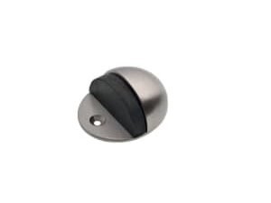 Wickes Floor Mounted Oval Door Stop - Satin Nickel 44mm