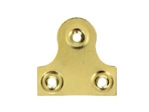 Wickes Plain Brass Glass Plate - 33mm - Pack of 10