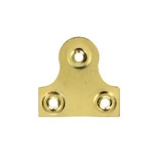 Wickes Plain Brass Glass Plate – 33mm – Pack of 10