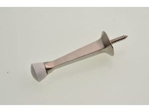 Wickes Solid Door Stop - Satin Nickel 75mm pack of 2